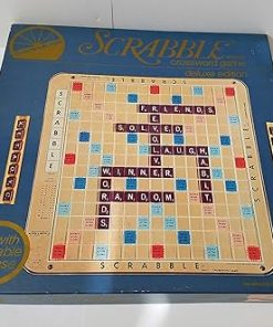 Scrabble Deluxe 1977 Edition Rotating Turntable Game Board With Grid
