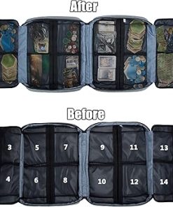 KISLANE Board Game Carrying Case with 18 Pockets for Travel 2