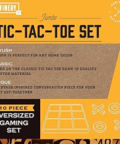 Refinery Solid Wood Tic-Tac-Toe Board Game for Family Fun 2