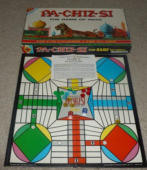 Transogram Company NYC Gameboard 1955 Pa-Chiz-Si India Board Game - Image 2