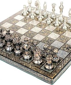 StonKraft 12 Inch Collectible Premium Brass Chess Board Game Set 2