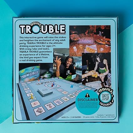 Tequila Trouble Board Game for Adults Fun Drinking Game 2-16 Players 2 Tequila Trouble Board Game for Adults Fun Drinking Game 2-16 Players - Image 2