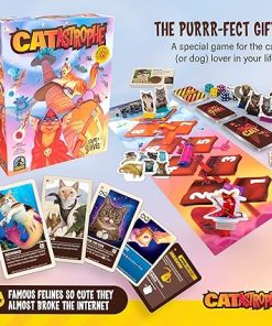 CATastrophe Board Game with Paws Out Expansion for Cat Lovers Ages 10+ 2