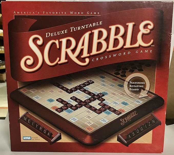 Deluxe Turntable Scrabble Game by Hasbro Gaming for Family Fun Deluxe Turntable Scrabble Game by Hasbro Gaming for Family Fun
