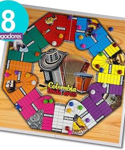 Colombian Parcheesi Board Game 8 6 Players Original Magnetic Setup 2