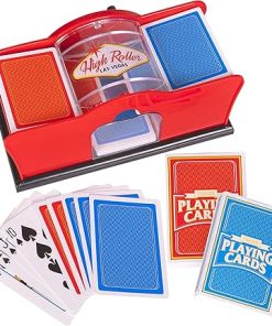 4 Pack Family Board Games Backgammon Chess Card Shuffler Sling Puck 2