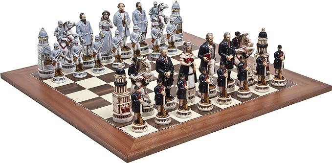 American Civil War Luxury Chessmen and Astor Place Board by Bello Games 2 American Civil War Luxury Chessmen and Astor Place Board by Bello Games - Image 2