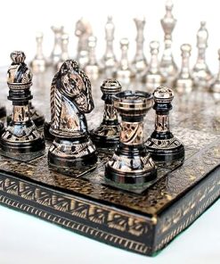 StonKraft 12 Inch Collectible Premium Brass Chess Board Game Set