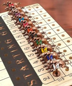 Metal Horses Race Board Game with 11 Horses and Dice for Family Fun 2