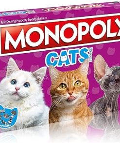 Cats Monopoly Board Game English Edition for Fun Family Play Ages 8+