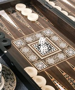 Premium 19 Inch Turkish Backgammon and Chess Set with Glossy Finish 2