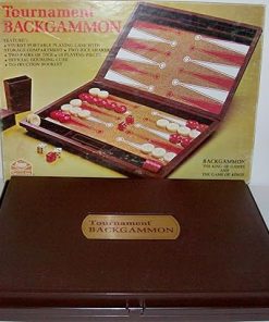 Vintage 1977 Tournament Backgammon Set with Storage Case