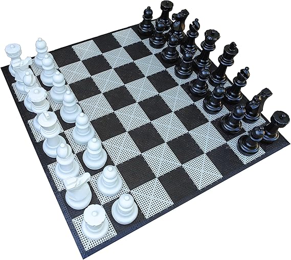 Giant Outdoor Chess Set with 25 Inch King and Free Nylon Mat Giant Outdoor Chess Set with 25 Inch King and Free Nylon Mat