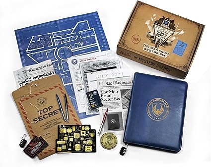 The Man from Sector Six – Secret Agent Escape-Room Board Game by The Mystery Agency The Man from Sector Six - Secret Agent Escape-Room Board Game by The Mystery Agency
