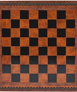 Marcello Italian Chess and Checkers Board with 1 3/8 Inch Squares