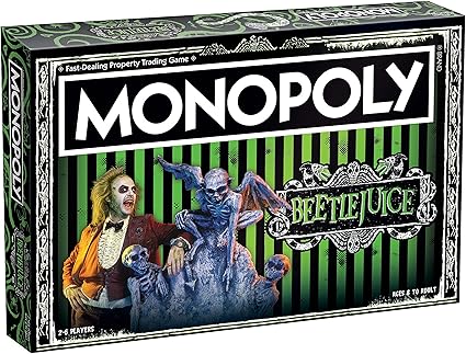 Beetlejuice Monopoly Board Game Inspired by the Classic 80s Film Beetlejuice Monopoly Board Game Inspired by the Classic 80s Film