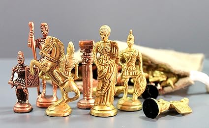 Unique Hand Made Brass Chess Pieces Set for Collectors 2 Unique Hand Made Brass Chess Pieces Set for Collectors - Image 2