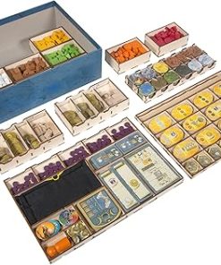 Terra Mystica Game Organizer Wood Storage Box with Multiple Trays 2