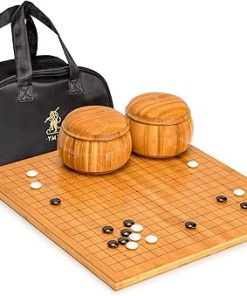 Bamboo 19×19 Go Game Set with Melamine Stones and Bowls Classic Strategy