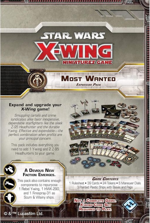 Star Wars X-Wing 1st Edition Most Wanted Expansion Pack for Ages 14+ - Image 2