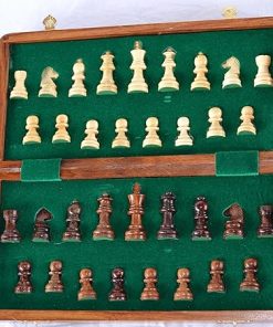 30cm Wooden Chess Set Folding Magnetic Board with Storage Solutions 2