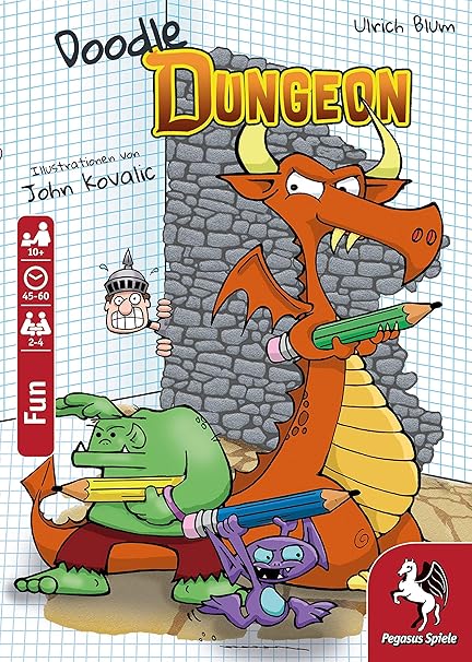 Pegasus Spiele Doodle Dungeon 51846G German Edition Board Game Pegasus Spiele Doodle Dungeon 51846G German Edition Board Game