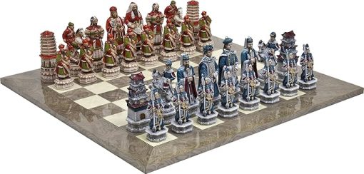 Luxury Giant Chess Set King 5 3/4 inch Great Wall of China Design - Image 2