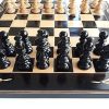 Wooden Chess Set Checkers Backgammon Carved Beech Board Game 17.6 inch 4