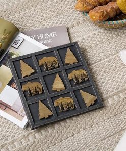 Cute Bear Wooden Tic Tac Toe Game for Fun Coffee Table Decor 2