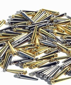 WE Games Easy-Grip Metal Cribbage Board Pegs with Velvet Pouch Set