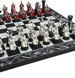 Medieval Crusades Maltese Knights Chess Set with 17 Inch Board 2