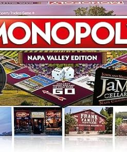 Napa Valley Monopoly Board Game for 2-6 Players Family Fun Night