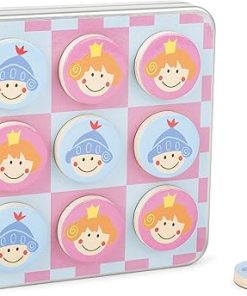 Tic Tac Toe Knight and Princess Game in Metal Box with Magnetic Tiles