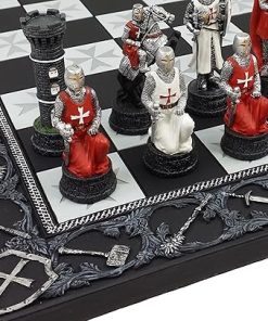 Medieval Crusades Maltese Knights Chess Set with 17 Inch Board