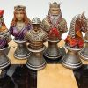 Ultimate Travel Chess Set with Foldable Red Board and Weighted Pieces 4