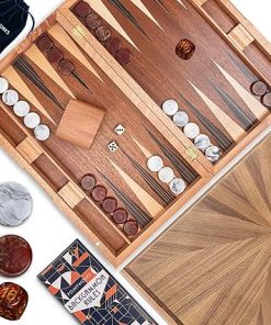 Quality 17 Inch Backgammon Sets for Adults with Unique Checkers and Dice  
Elegant Wood Inlaid Backgammon Board Game Set for Fun Game Nights  
Travel Size Large Backgammon Game Sets for 2 Players Nardi or Tavla